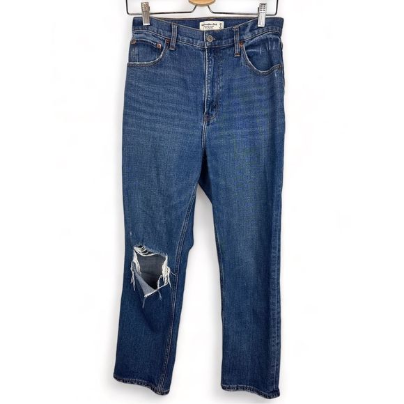 Abercrombie & Fitch Denim - Abercrombie & Fitch Womens 28 Curve Love Ultra High Rise Ankle Straight Leg Jean